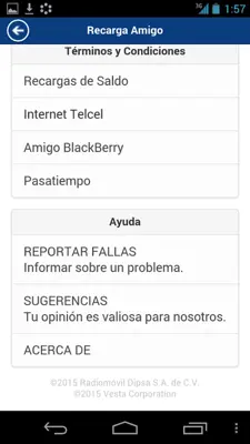 Telcel Recarga android App screenshot 2