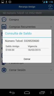 Telcel Recarga android App screenshot 3